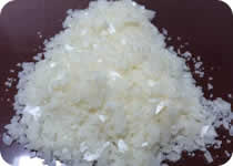 Cation softener flakes